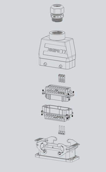 heavy duty connector assemble types