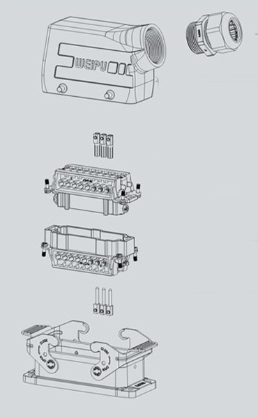 heavy duty connector assemble types