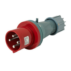 IP44 63A CEEform 5 Pin Industrial Plug with Clamping Cable Fix